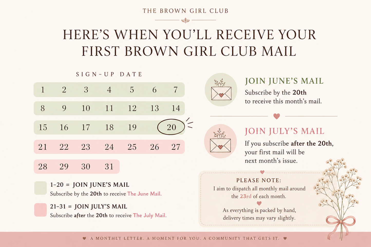 Monthly Letter Subscription